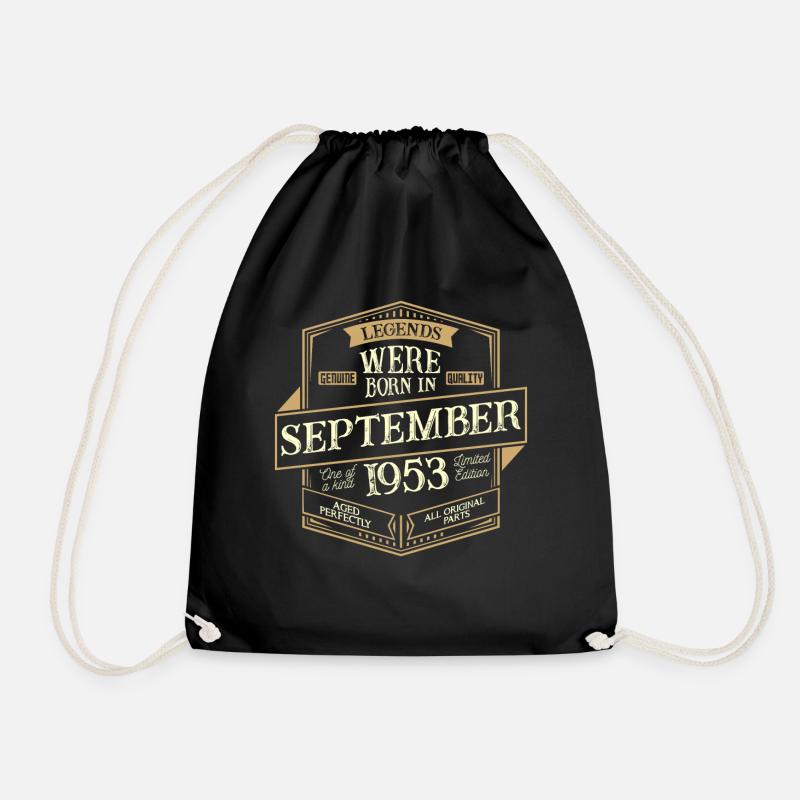 September 1953 Geburtstag Mann - Turnbeutel - Schwarz
