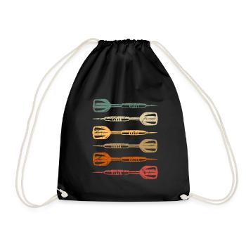 Dart Dartboard Vintag Fléchettes Flèches Fléchettes Fléchettes - Sac de sport léger - noir - Devant
