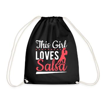 Danse latine Cette fille aime la salsa - Sac de sport léger - noir - Devant