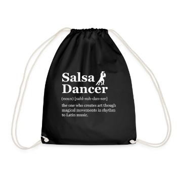 Salsa Dancer Definition Latin Dance Salsa - Drawstring Bag - black - Front