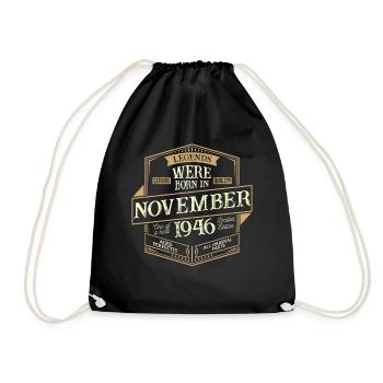 Novembre 1946 Anniversaire Homme - Sac de sport léger - noir - Devant