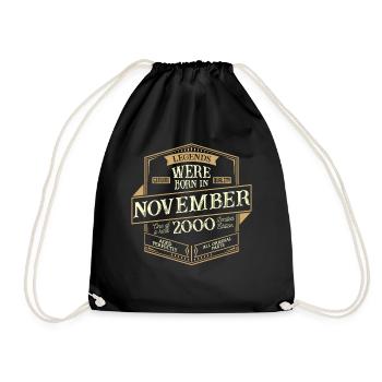 Novembre 2000 Anniversaire Homme - Sac de sport léger - noir - Devant