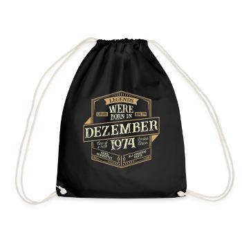 Décembre 1974 Anniversaire Homme - Sac de sport léger - noir - Devant