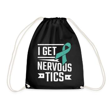 Tourettes-Syndrom Ich bekomme nervöse TICS Tourette - Turnbeutel - Schwarz - Vorne