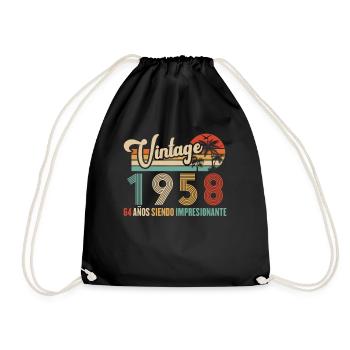 Anniversaire Vintage Idée Cadeau D Anniversaire 64 - Sac de sport léger - noir - Devant