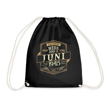 June 1945 Birthday Man - Drawstring Bag - black - Front