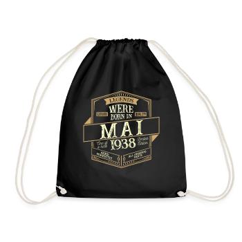 Mai 1938 Anniversaire Homme - Sac de sport léger - noir - Devant