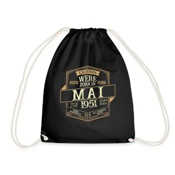 Mai 1951 Anniversaire Homme - Sac de sport léger - noir - Devant