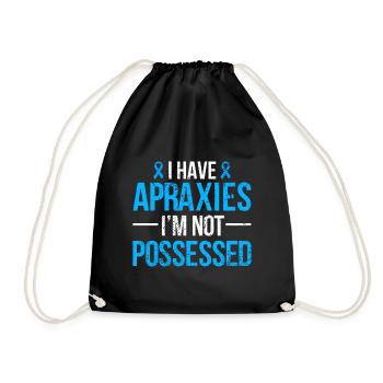 Conscience de l’apraxie de la parole J’ai une apraxie de la parole - Sac de sport léger - noir - Devant