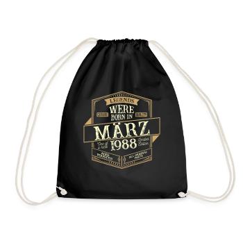Mars 1988 Anniversaire Homme - Sac de sport léger - noir - Devant