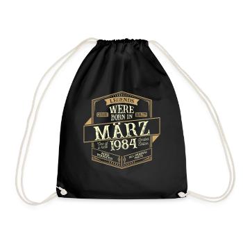 Mars 1984 Anniversaire Homme - Sac de sport léger - noir - Devant