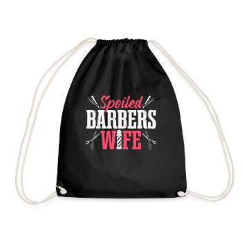 Barbershop Friseur Verwöhnte Barbier Frau - Turnbeutel - Schwarz - Vorne