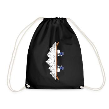 Snowboarder Snowboarding Winter Sports Hobby Gift - Drawstring Bag - black - Front