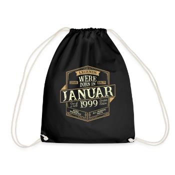 Janvier 1999 Anniversaire Homme - Sac de sport léger - noir - Devant