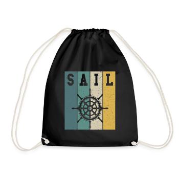 Sailor Sunset Voilier Skipper Capitaine de voile - Sac de sport léger - noir - Devant