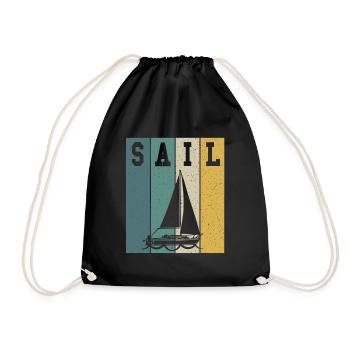 Sailor Sunset Voilier Skipper Capitaine Voile - Sac de sport léger - noir - Devant