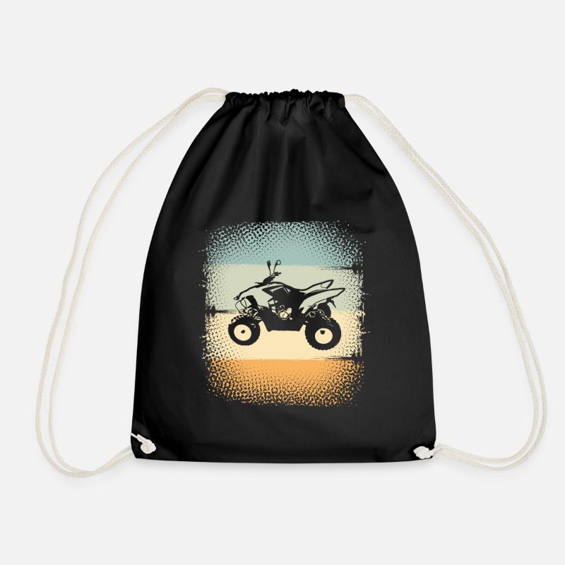 Quad ATV Offroad Quadfahrer - Turnbeutel - Schwarz