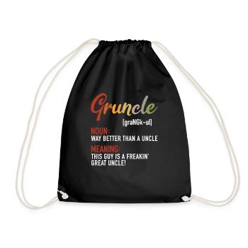 Gruncle Noun Meilleur Oncle Freakin Grand Oncle - Sac de sport léger - noir - Devant