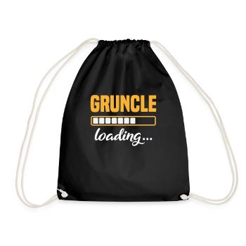 Gruncle Chargement Grand Oncle Parrain Enfants - Sac de sport léger - noir - Devant