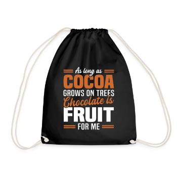Cocoa Chocolate Fruit Chocolate Lovers - Drawstring Bag - black - Front