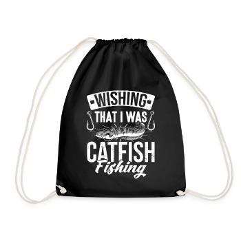 Catfishing wünschte, ich wäre Welsfischen - Turnbeutel - Schwarz - Vorne