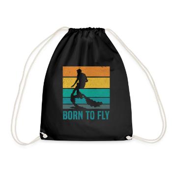 Born To Fly - Sports nautiques fun flyboarder - Sac de sport léger - noir - Devant