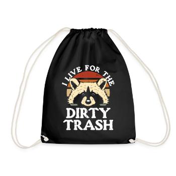 Raccoon Vintage Live Pour Les Ordures Sales - Sac de sport léger - noir - Devant