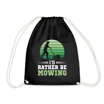 Je préfère tondre, drôle de tondeuse à gazon - Sac de sport léger - noir - Devant