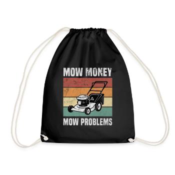 Vintage Rawen tondeuse Mow Money Mow Problèmes - Sac de sport léger - noir - Devant