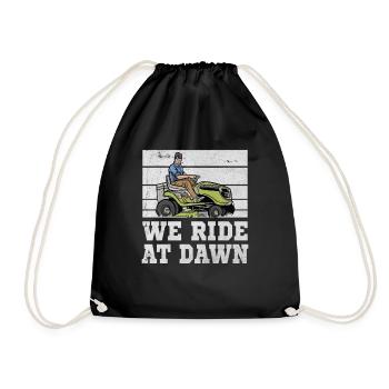 Tracteur de tonte de pelouse - Nous roulons à l’aube - Sac de sport léger - noir - Devant