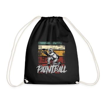 Paintball - Turnbeutel - Schwarz - Vorne