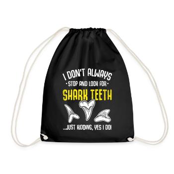 Shark Teeth Collecteur de fossiles Shark Tooth Fossils Dents - Sac de sport léger - noir - Devant