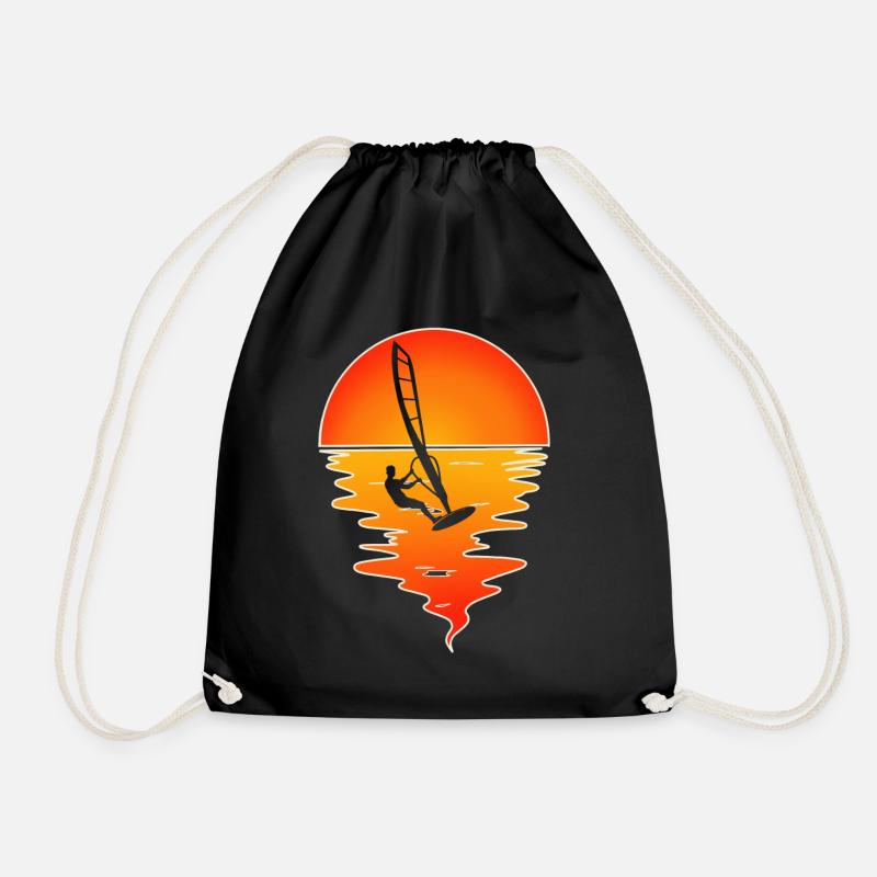 Windsurfen Windsurfer Windsurf - Turnbeutel - Schwarz
