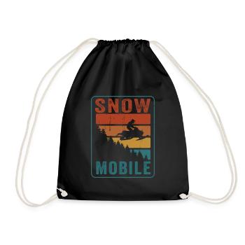 Moto luge Motoneige Vintage Snowmobiler - Sac de sport léger - noir - Devant