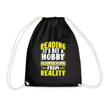 Livre Amoureux Cadeau Cadeau Lecture Pas Hobby Escape - Sac de sport léger - noir - Devant