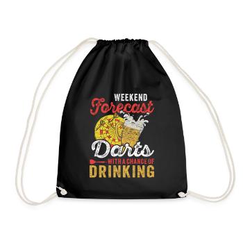 Dart Dartboard Week-end Prévisions Darts Boire - Sac de sport léger - noir - Devant