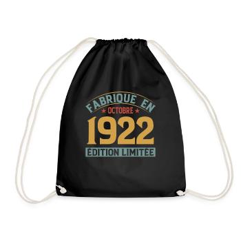 Fabriqué En Octobre 1922 Édition Limitée - Sac de sport léger - noir - Devant