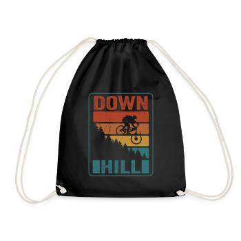 Mountain Biking Mountain Bike Downhill - Drawstring Bag - black - Front
