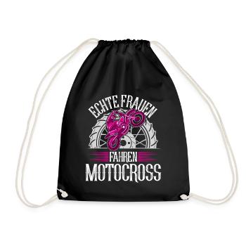 Motocross - Turnbeutel - Schwarz - Vorne