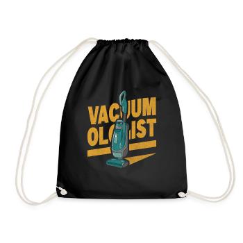 Vacuumologist Vacuum Cleaner Cleaning Domestic Help - Drawstring Bag - black - Front