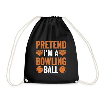 Ich bin ein Bowling Bowling Alley Bowler Bowling - Turnbeutel - Schwarz - Vorne