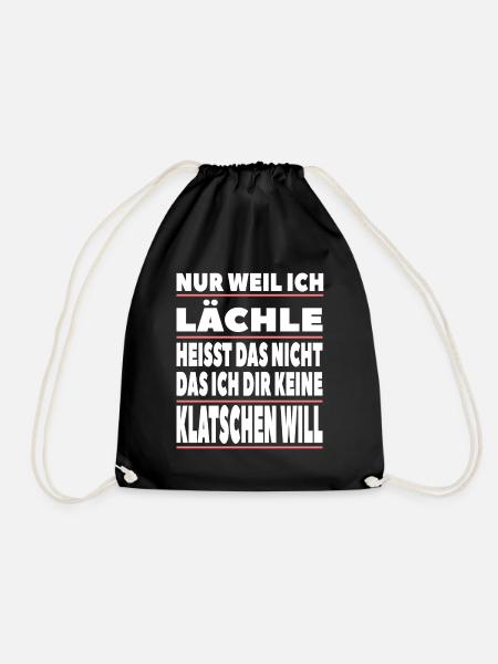 Nur weil ich lächle heisst das nicht - Turnbeutel - Schwarz