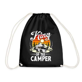 Camping Camper Campen - Turnbeutel - Schwarz - Vorne