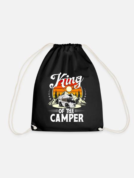 Camping Camper Campen - Turnbeutel - Schwarz