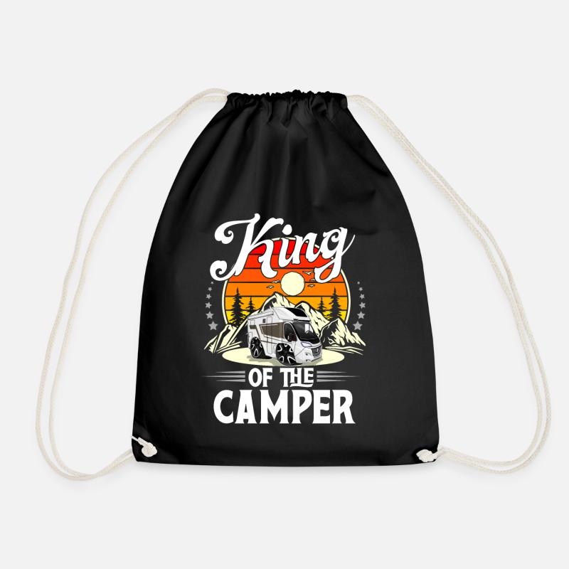 Camping Camper Campen - Turnbeutel - Schwarz