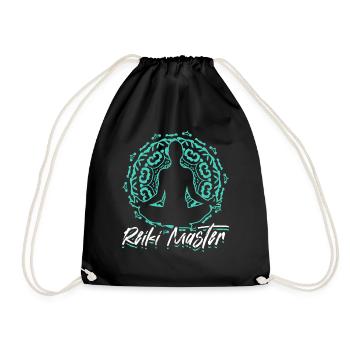 Spiritueller Reiki Meister Energie Meditation - Turnbeutel - Schwarz - Vorne
