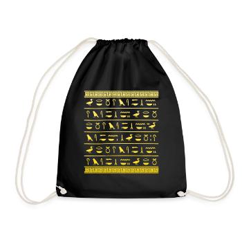 Egyptian Hieroglyphics Historian Ancient Egypt - Drawstring Bag - black - Front