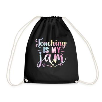 Teaching is my teacher for physical education - Drawstring Bag - black - Front