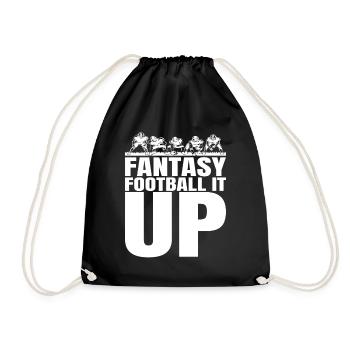 Funny Men's Fantasy Football King - Drawstring Bag - black - Front