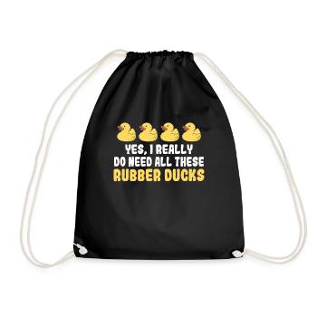 Oui, j’ai vraiment besoin de tous ces canards en caoutchouc - Sac de sport léger - noir - Devant